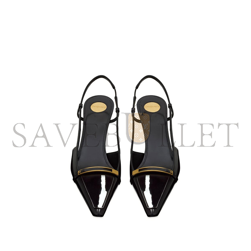 YSL JACQUELINE SLINGBACK PUMPS IN PATENT LEATHER 8061291TVAT1000
